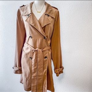 JustFab Tan Trench Coat